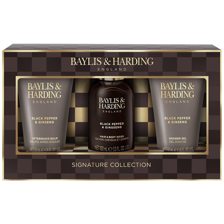 Baylis & Harding Signature Men's Black Pepper & Ginseng Luxury Mini Trio Gift Set