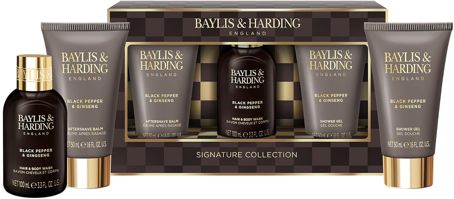 Baylis & Harding Signature Men's Black Pepper & Ginseng Luxury Mini Trio Gift Set