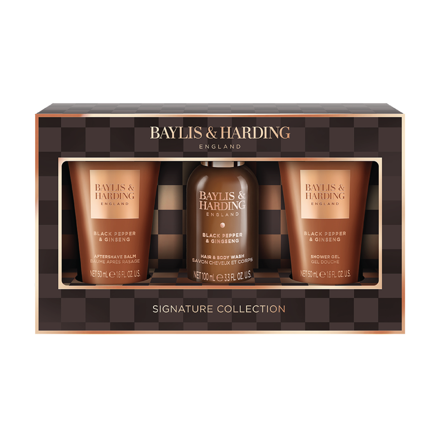 Baylis & Harding Signature Men's Black Pepper & Ginseng Luxury Trio Gift Set