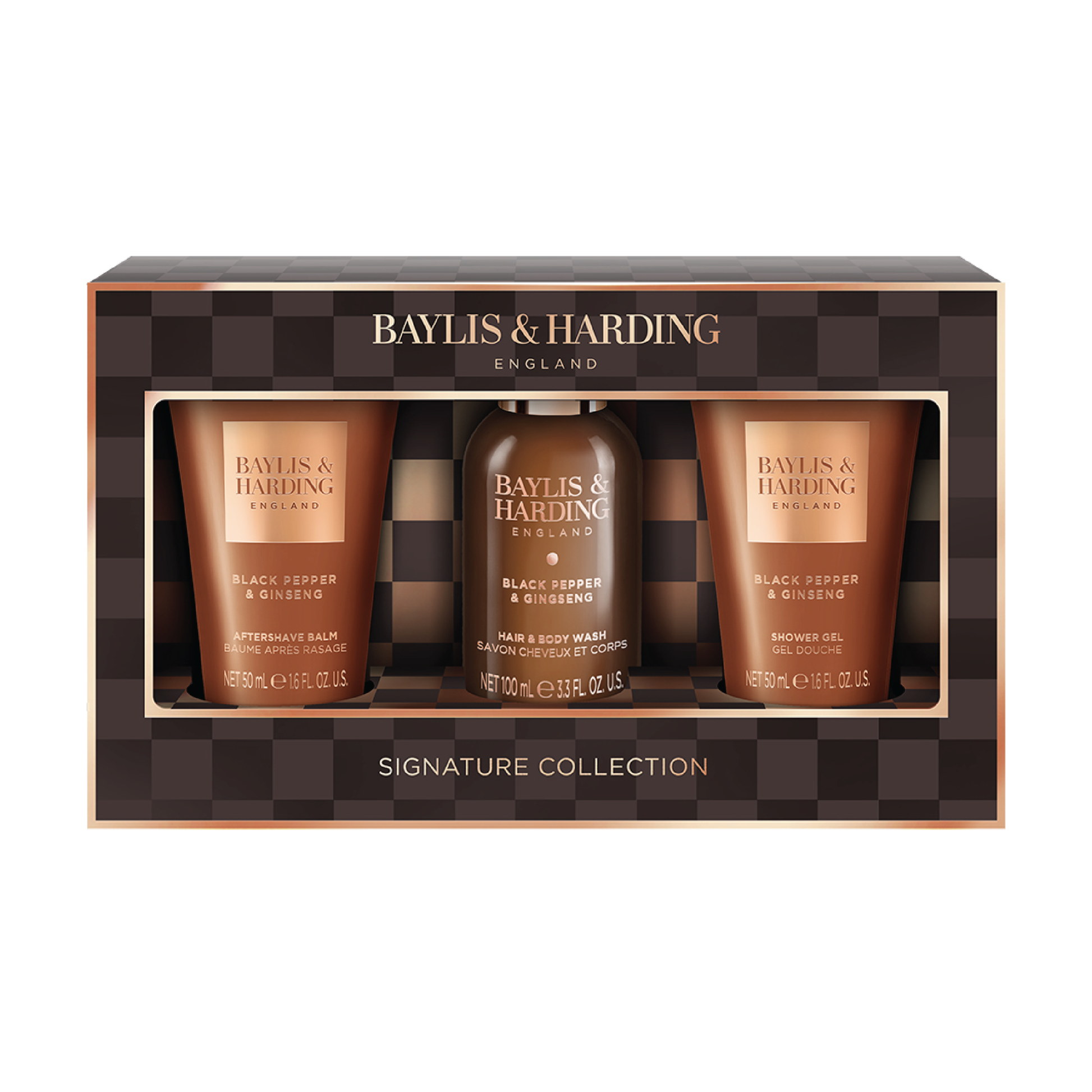 Baylis & Harding Signature Men's Black Pepper & Ginseng Luxury Trio Gift Set