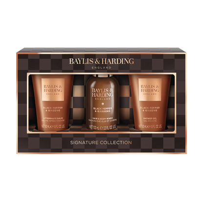 Baylis & Harding Signature Men's Black Pepper & Ginseng Luxury Trio Gift Set