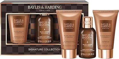 Baylis & Harding Signature Men's Black Pepper & Ginseng Luxury Trio Gift Set