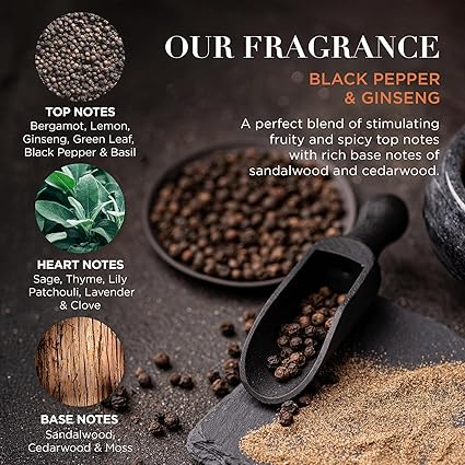 Baylis & Harding Signature Men's Black Pepper & Ginseng Luxury Trio Gift Set