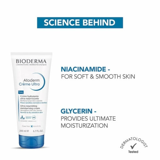 Bioderma Atoderm Ultra Nourishing Moisturising Cream 200ml