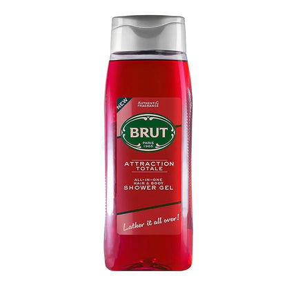 Brut Attraction Totale All In One Hair & Body Shower Gel 500ml