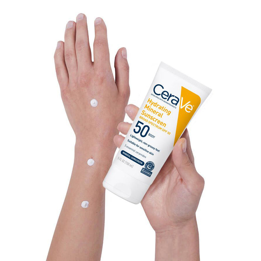 CeraVe Hydrating Mineral Body Sunscreen SPF50 150ml