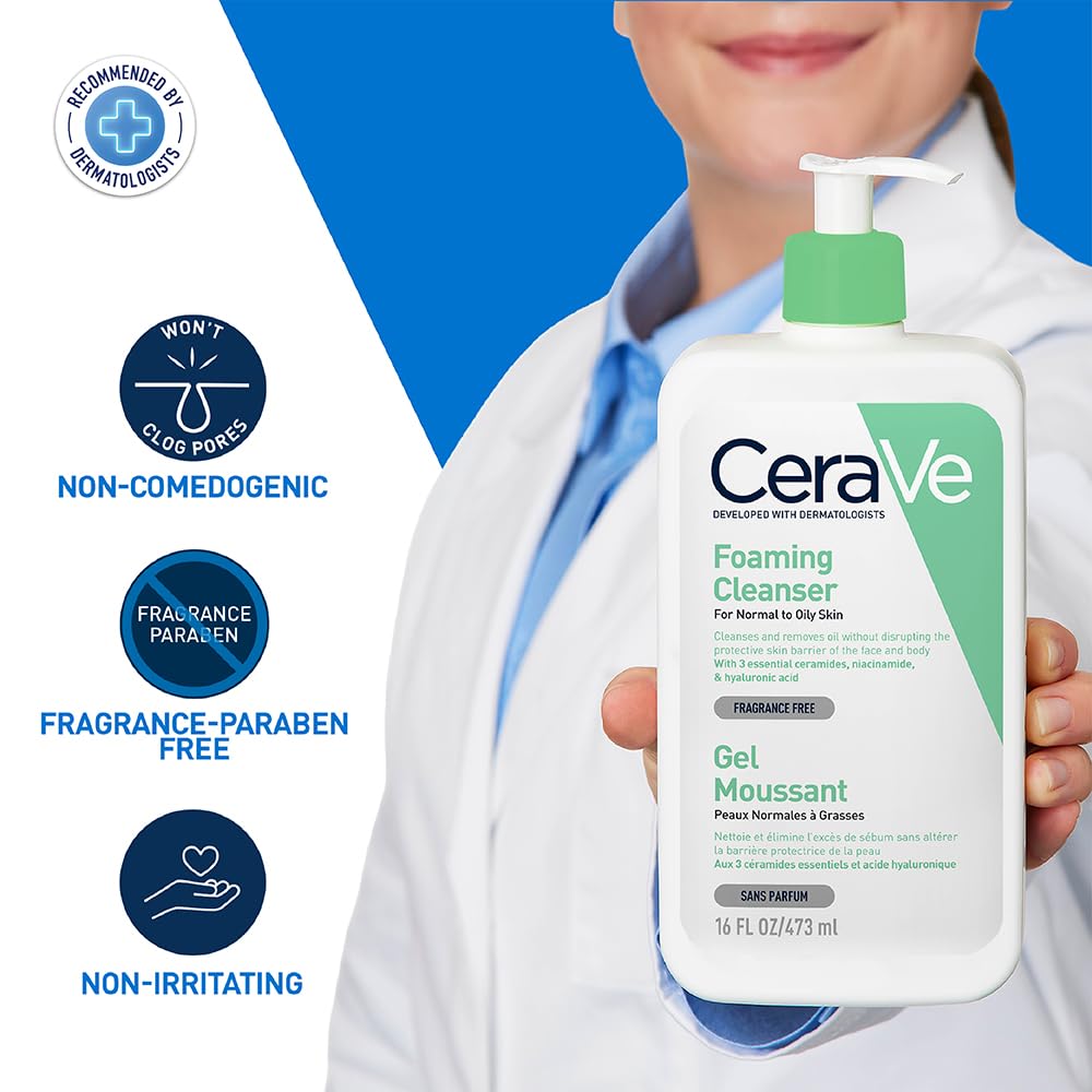 CeraVe Foaming Cleanser For Normal To Oily Skin 236ml