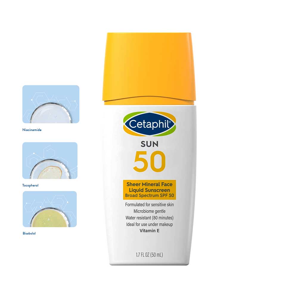 Cetaphil Sun Sheer Mineral Face Liquid Sunscreen SPF50 50ml
