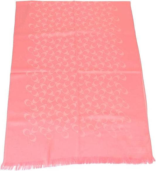 Coach Women's Signature Scarf- Pink Taffy