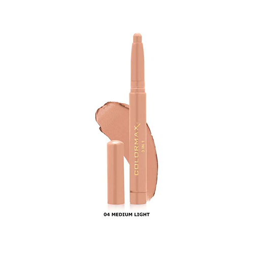 Colormax 3 in 1 Concealer, Corrector and Highlighter- 04 Medium Light