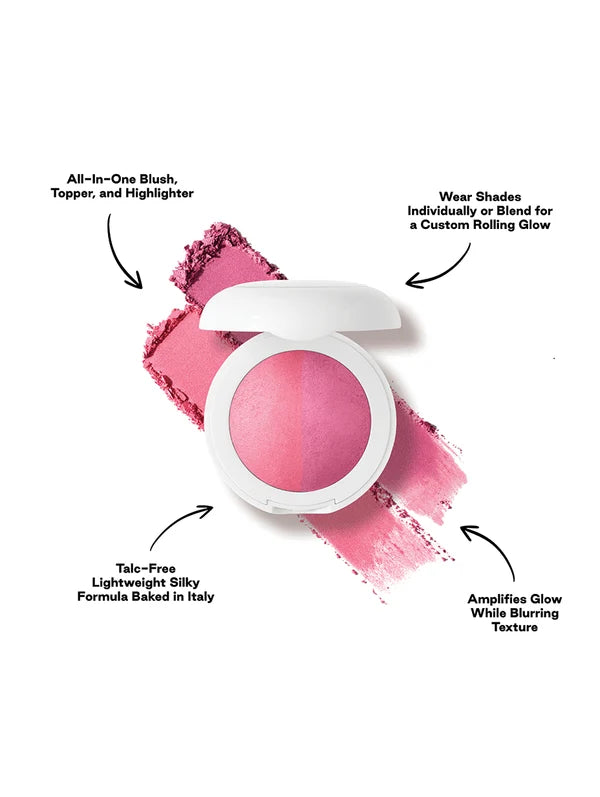 DIBS Beauty The Duet Baked Blush Duo- VIP Pink