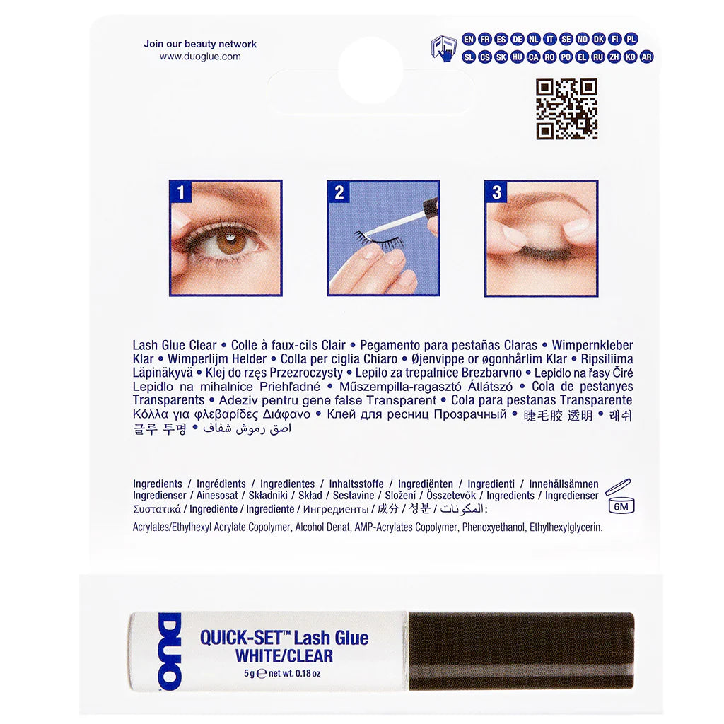 DUO Quick-Set Strip Lash Adhesive White/Clear 5g