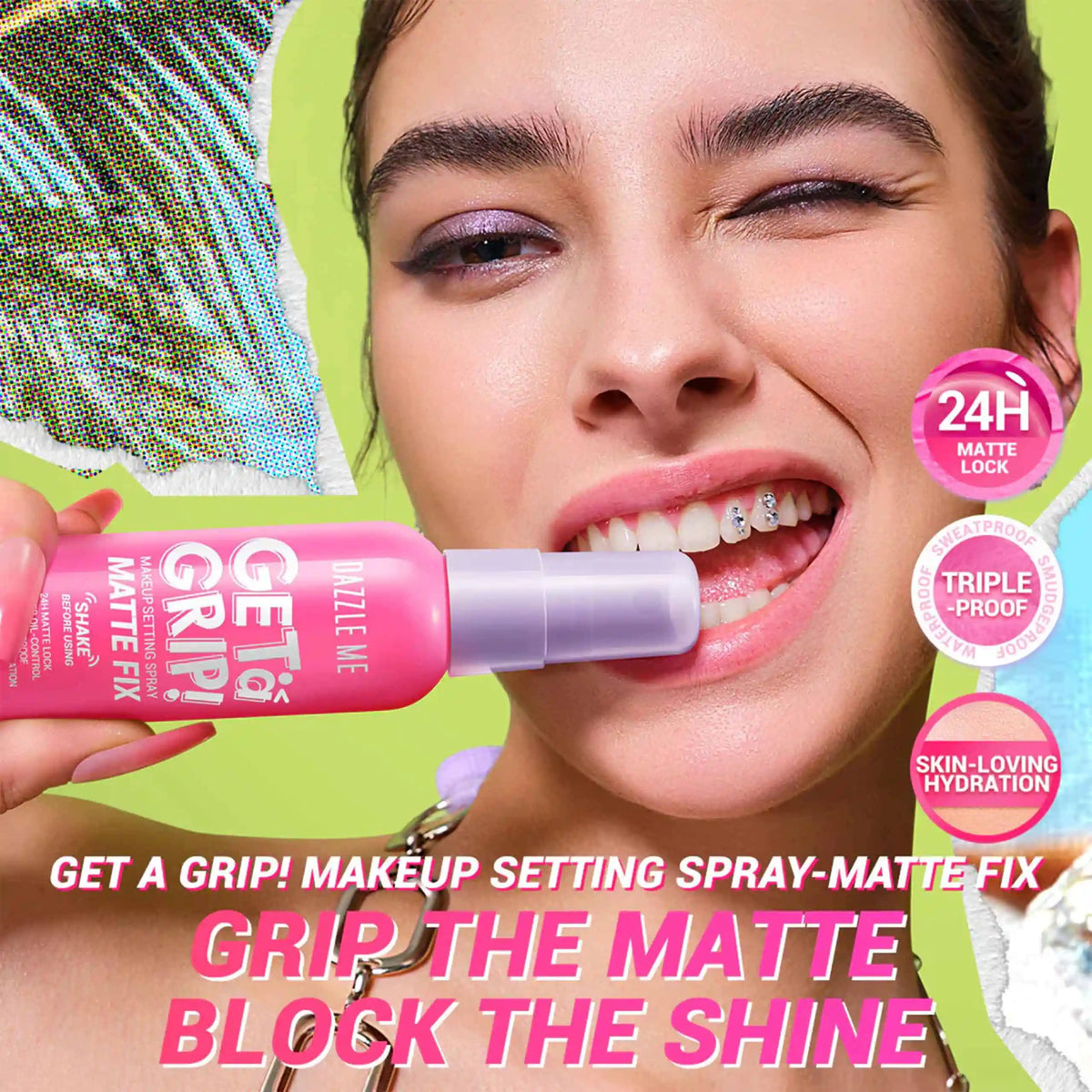 Dazzle Me Get a Grip Matte Fix Makeup Setting Spray 60ml