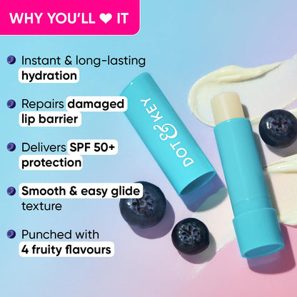 Dot & Key Barrier Repair Hydrating Non Tinted Lip Balm- Blueberry Bliss