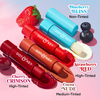 Dot & Key Barrier Repair Hydrating Non Tinted Lip Balm- Blueberry Bliss