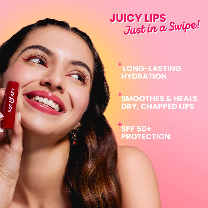 Dot & Key Barrier Repair Hydrating Tinted Lip Balm- Cherry Crimson