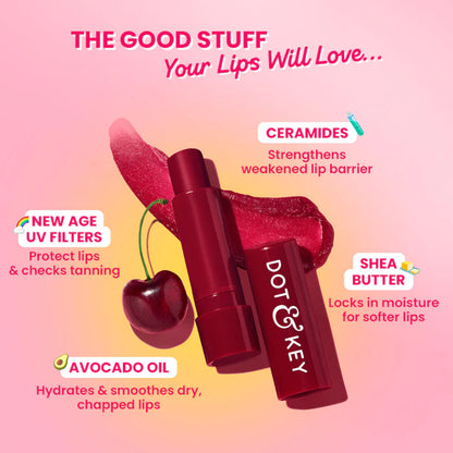 Dot & Key Barrier Repair Hydrating Tinted Lip Balm- Cherry Crimson