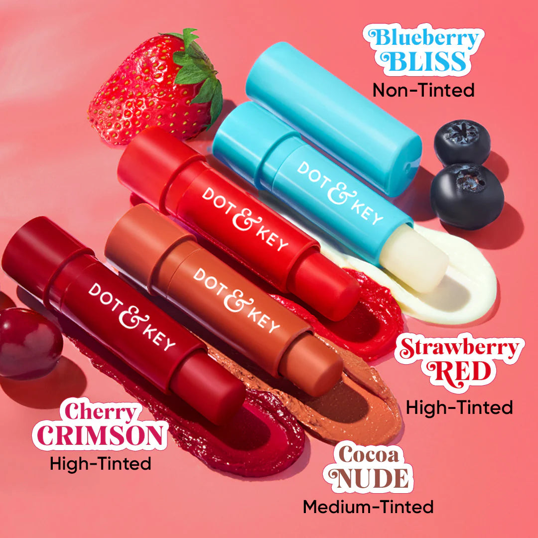 Dot & Key Barrier Repair Hydrating Tinted Lip Balm- Strawberry Red