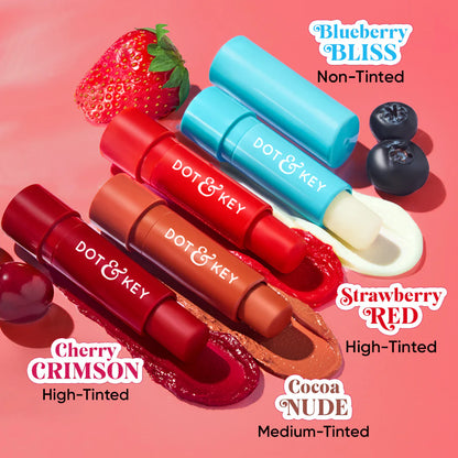 Dot & Key Barrier Repair Hydrating Tinted Lip Balm- Strawberry Red