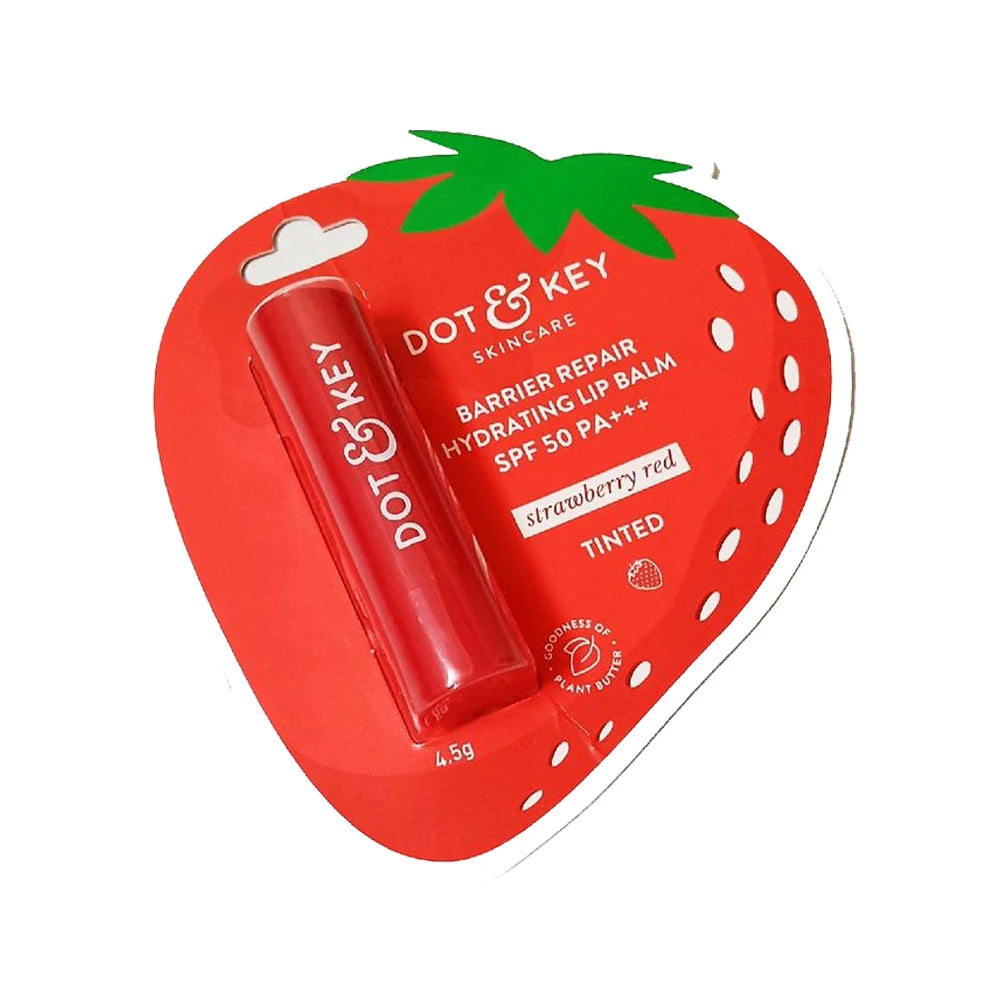 Dot & Key Barrier Repair Hydrating Tinted Lip Balm- Strawberry Red