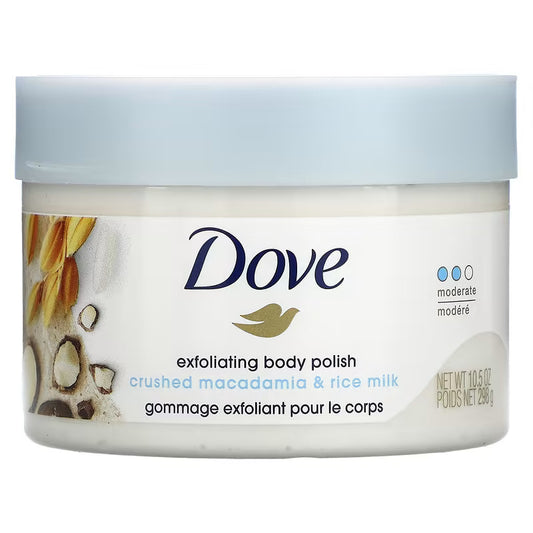 Dove Exfoliating Body Polish Crushed Macadamia & Rice Milk 298 g