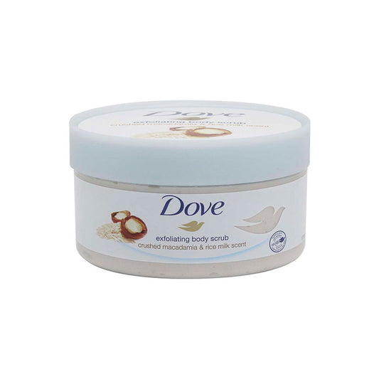 Dove Exfoliating Body Polish Crushed Macadamia & Rice Milk Scent 225ml