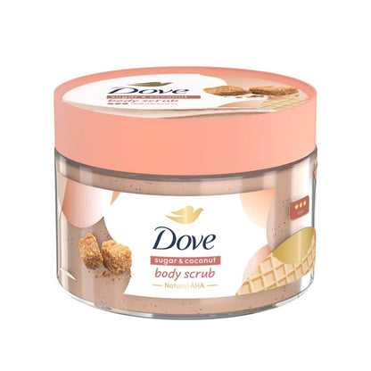 Dove Ice Cream Sugar & Coconut Body Scrub Natural AHA 280g