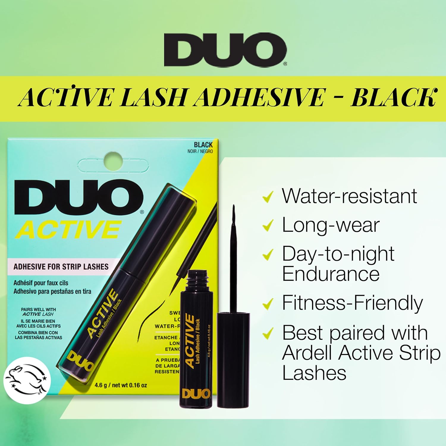 Duo Active Adhesive for Strip Lashes- Black