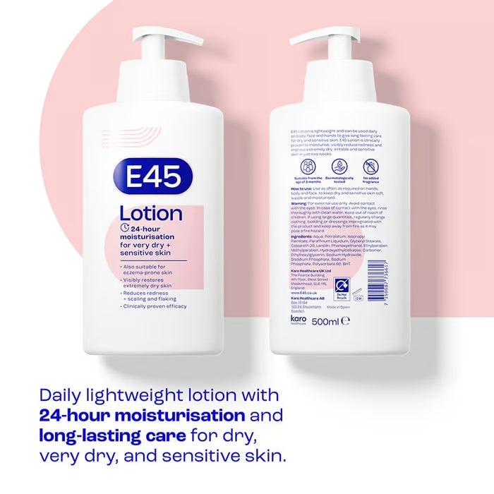 E45 Lotion 24Hr Moisturisation 500ml