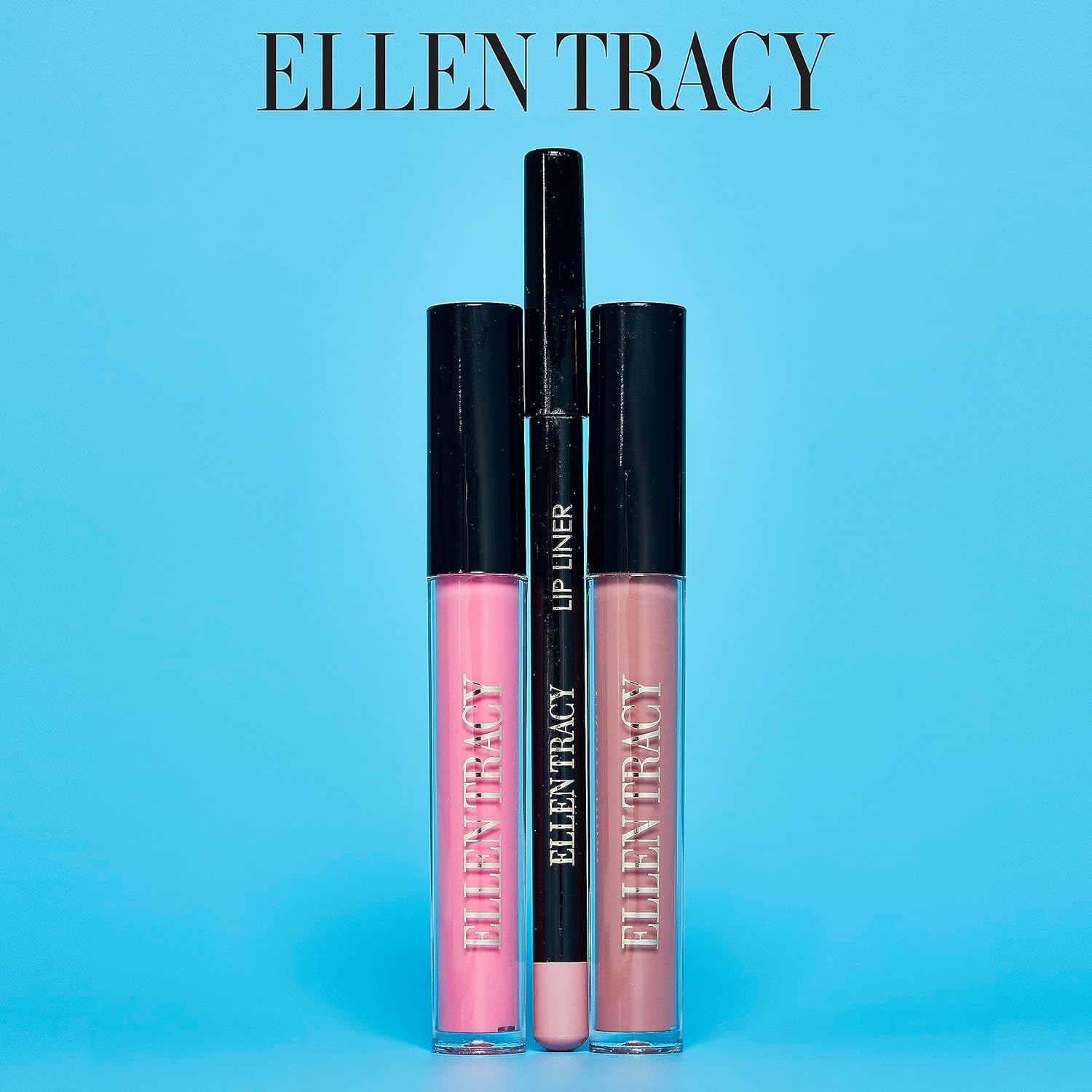 ELLEN TRACY Liquid Lipstick & Liner Collection 3 Piece Set