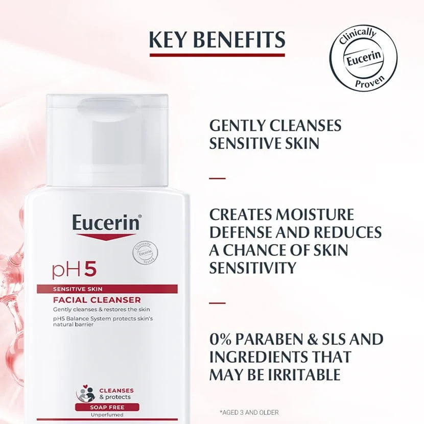Eucerin pH5 Facial Cleanser for Sensitive Skin 100ml
