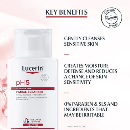 Eucerin pH5 Facial Cleanser for Sensitive Skin 100ml
