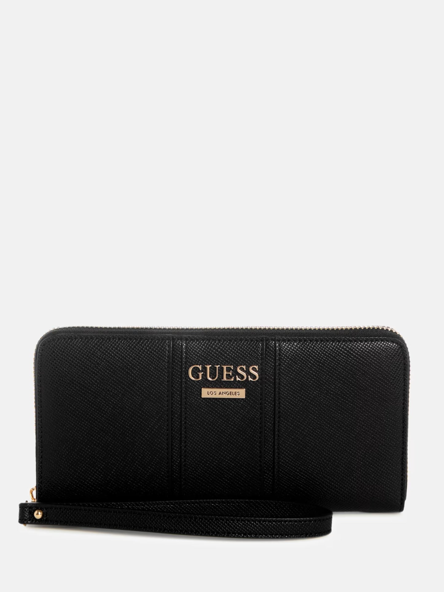GUESS Alesso Large Zip-Around Wallet- Black