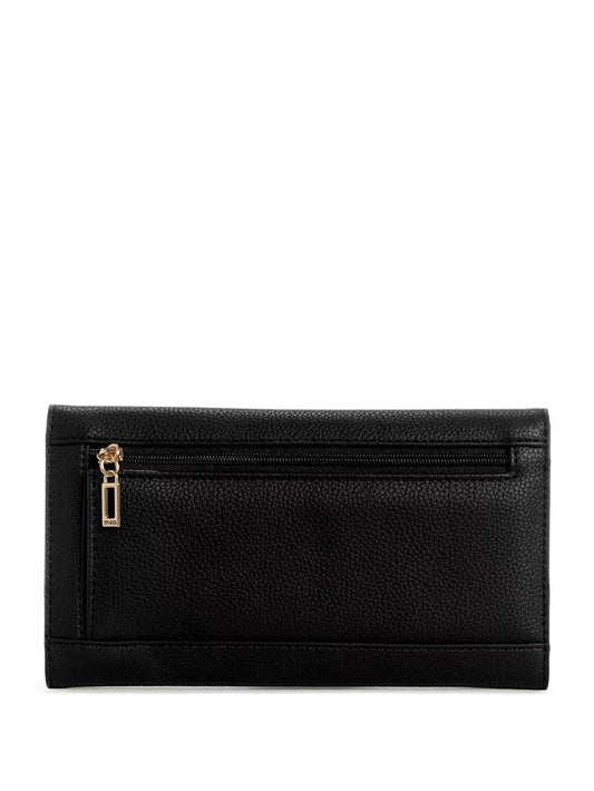 GUESS Rhiannon Fold-Over Clutch Wallet- Black