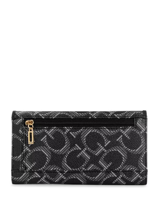 GUESS Tuie Logo Slim Clutch Wallet- Coal