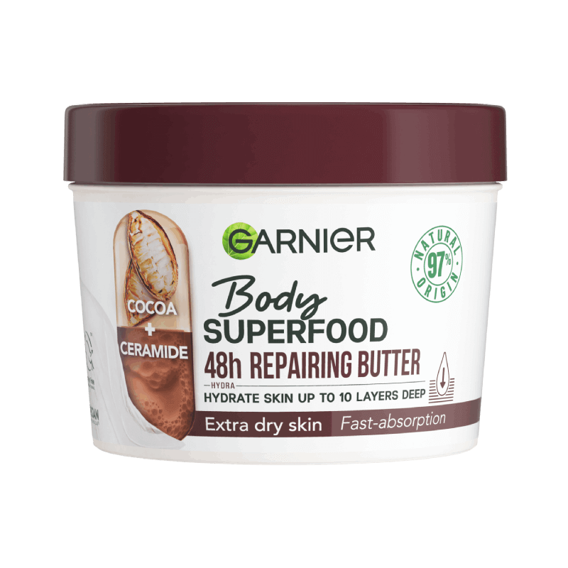 Garnier Body Superfood 48h Repairing Cocoa & Ceramide Body Cream 300ml