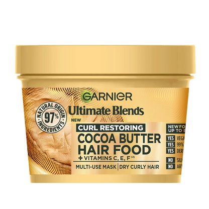 Garnier Cocoa Butter Hair Food Curl Restoring Hair Mask 400ml