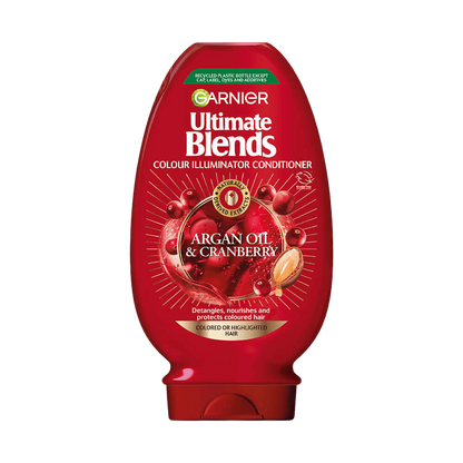 Garnier Ultimate Blends Colour Illuminator Conditioner Argan Oil & Cranberry 400ml