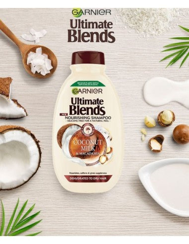 Garnier Ultimate Blends Nourishing Shampoo Coconut Milk & Macadamia 400ml