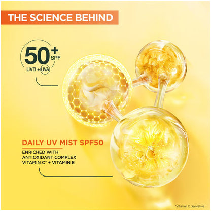 Garnier Vitamin C Brightening Over Make-Up UV Mist Invisible SPF50+ 75ml