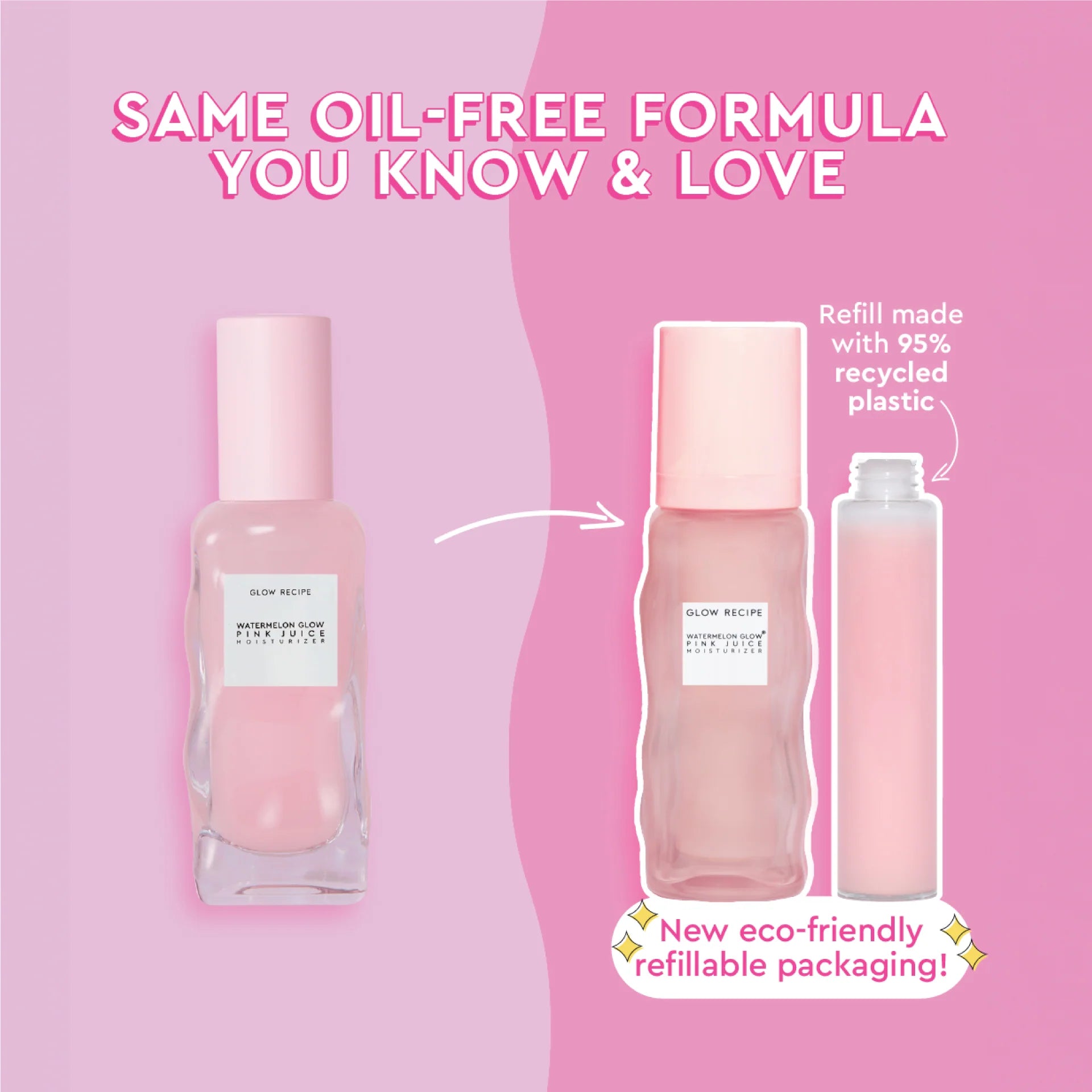 Glow Recipe Watermelon Glow Pink Juice Refillable  Moisturizer 50ml