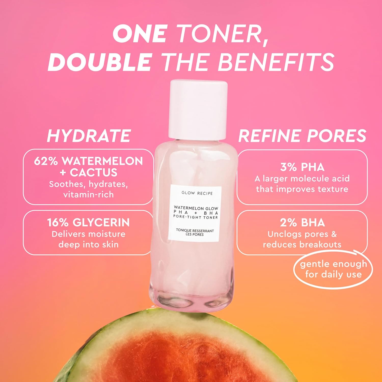 Glow Recipe Watermelon Glow PHA+BHA Pore Tight Toner 40ml