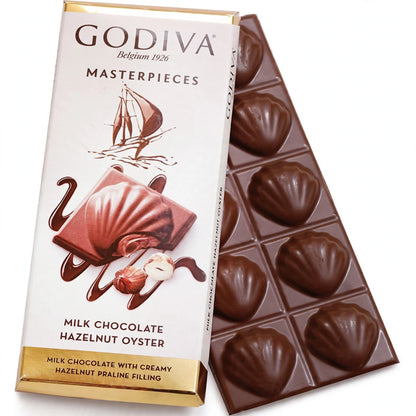 Godiva Masterpieces Hazelnut Oyster Milk Chocolate 83g