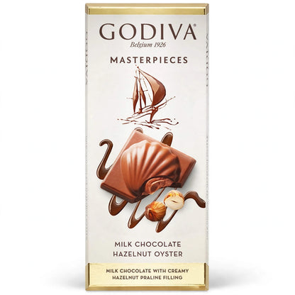Godiva Masterpieces Hazelnut Oyster Milk Chocolate 83g