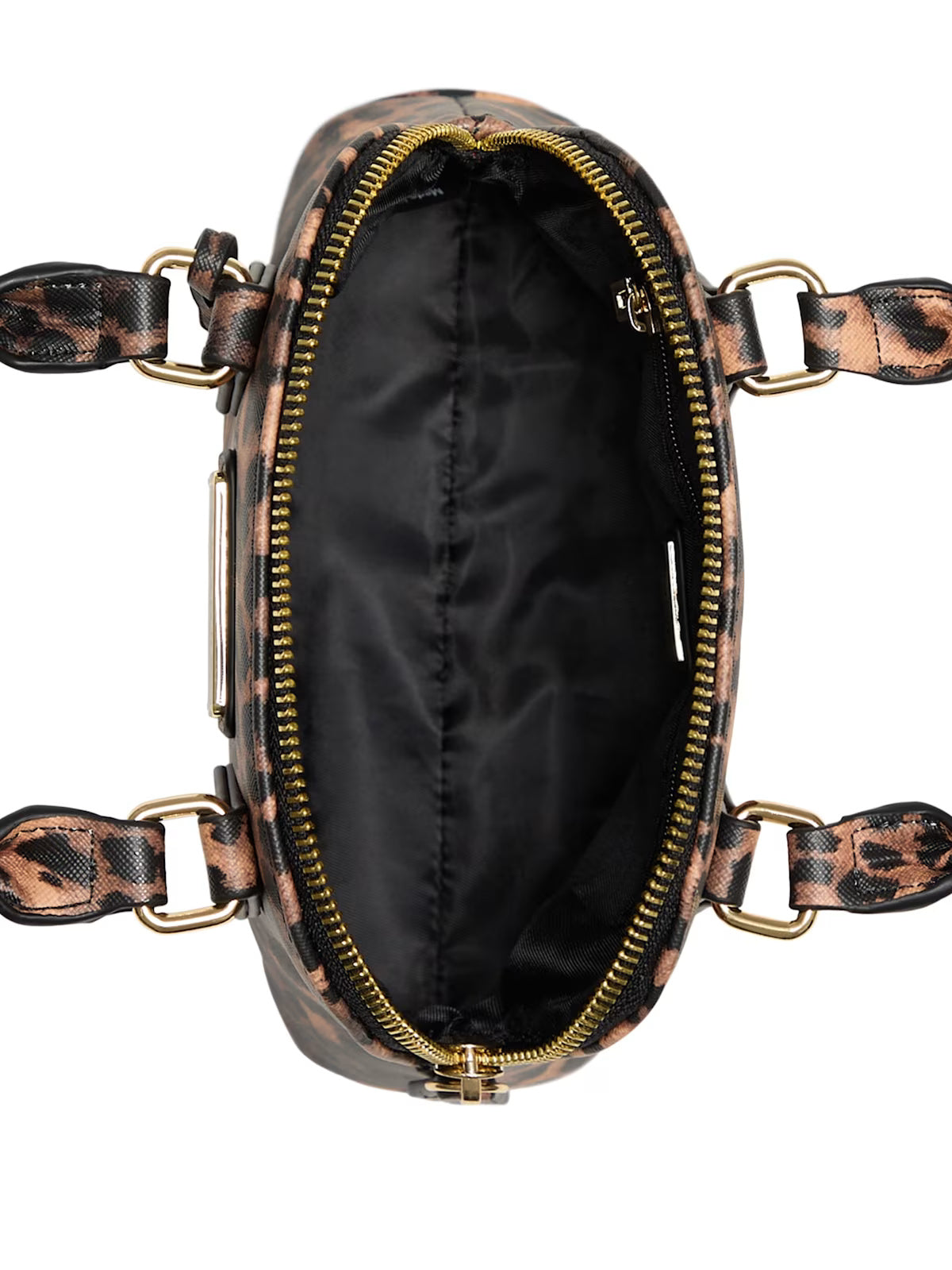 Guess Elise Dome Satchel Bag- Leopard