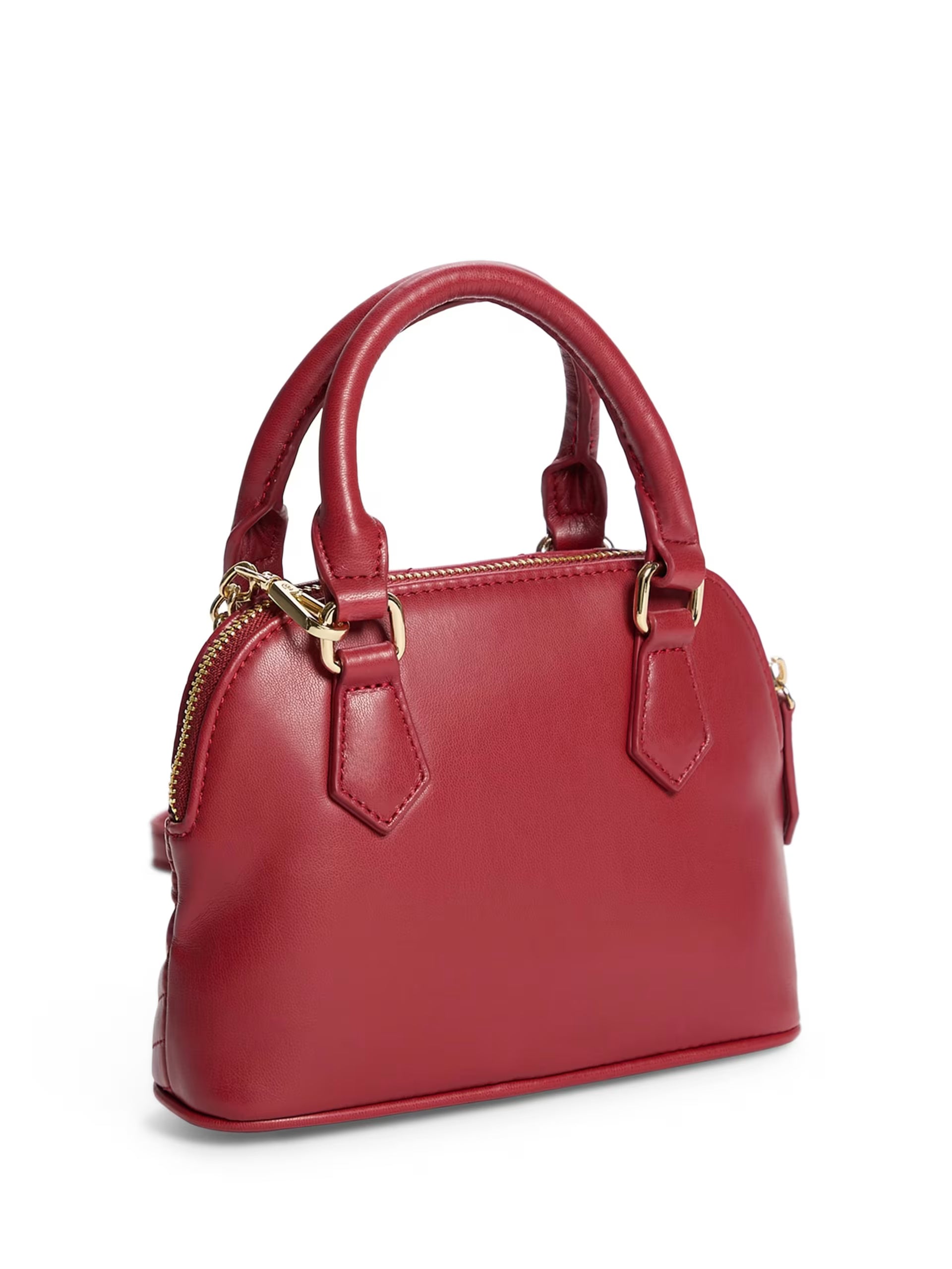 Guess Elise Dome Satchel Bag- Red