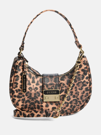 Guess Elise Shoulder Bag- Leopard