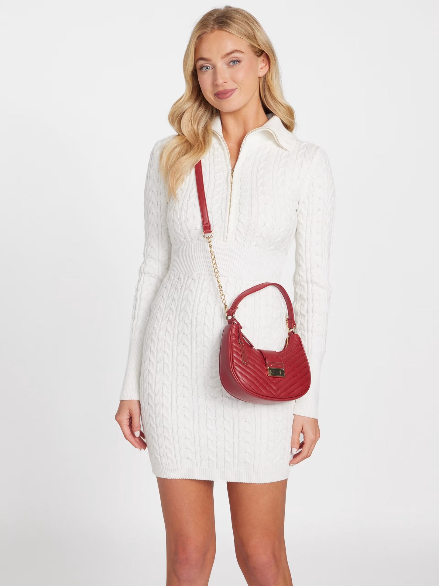 Guess Elise Shoulder Bag- Red