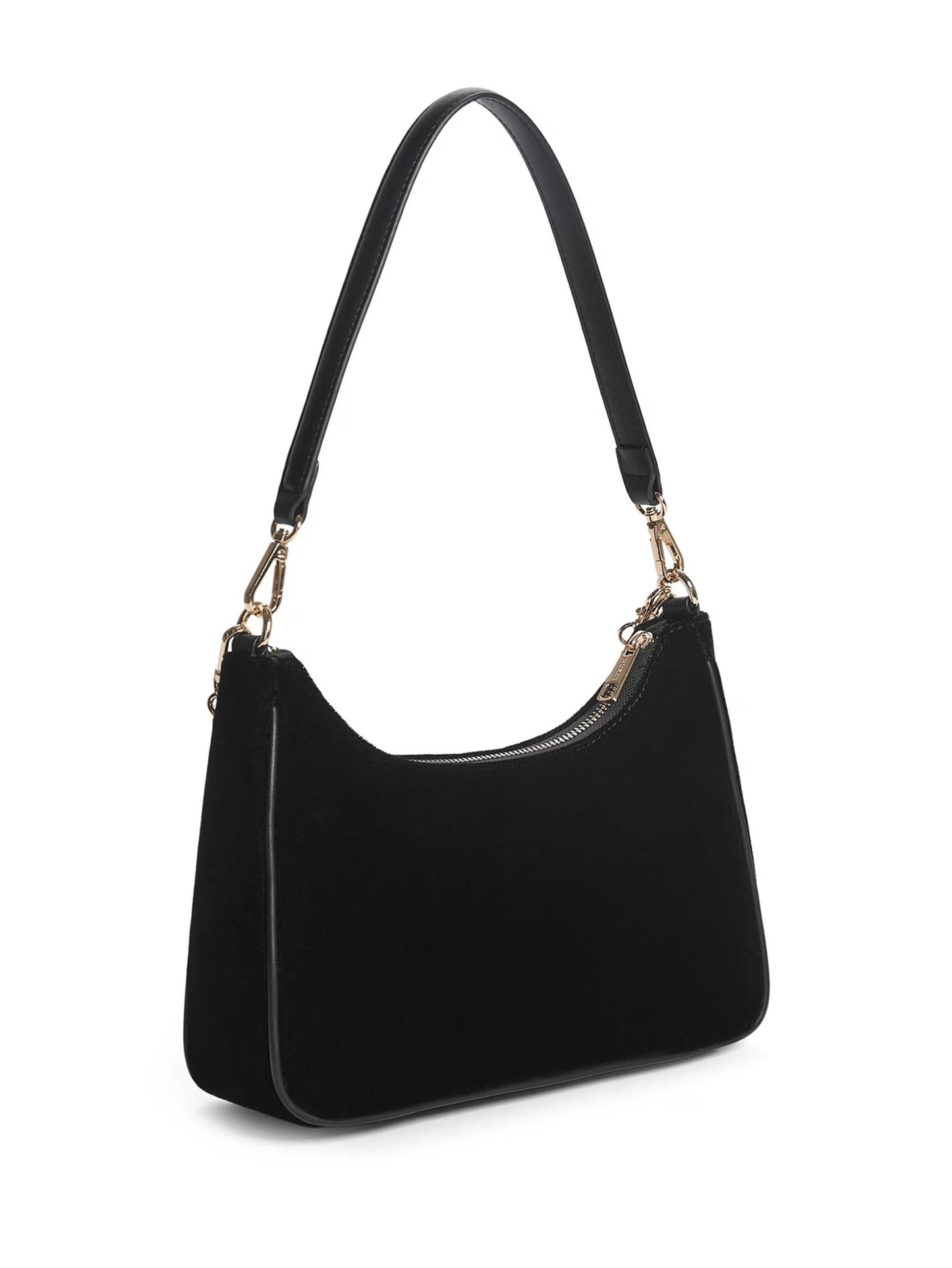 Guess Holly Velvet Shoulder Bag- Black Velvet