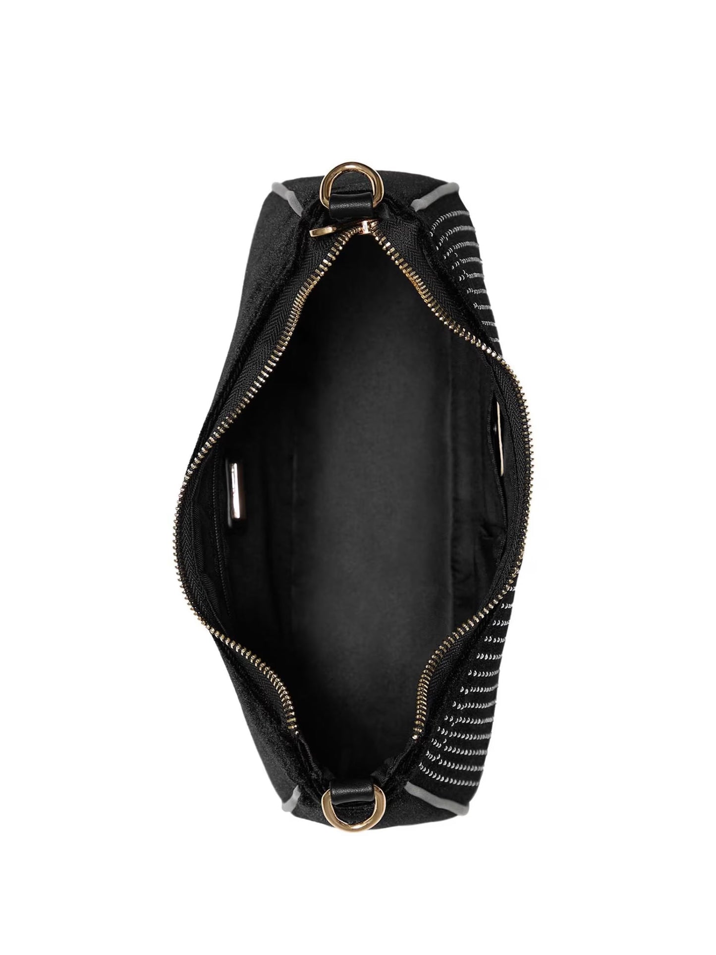 Guess Holly Velvet Shoulder Bag- Black Velvet